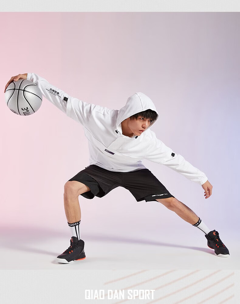 QIAODAN Men's Basketball Shoes, Shock-Absorbing, Wear-Resistant, Breathable Mesh Upper, Low-Top Student Sports Sneakers for Summer 17