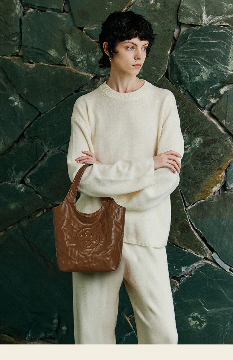 CASSILE Celebrity Style Vegetable Tanned Cowhide Tote Bag Women Luxury Handheld Crossbody Bag Birthday Qixi Festival Gift 33