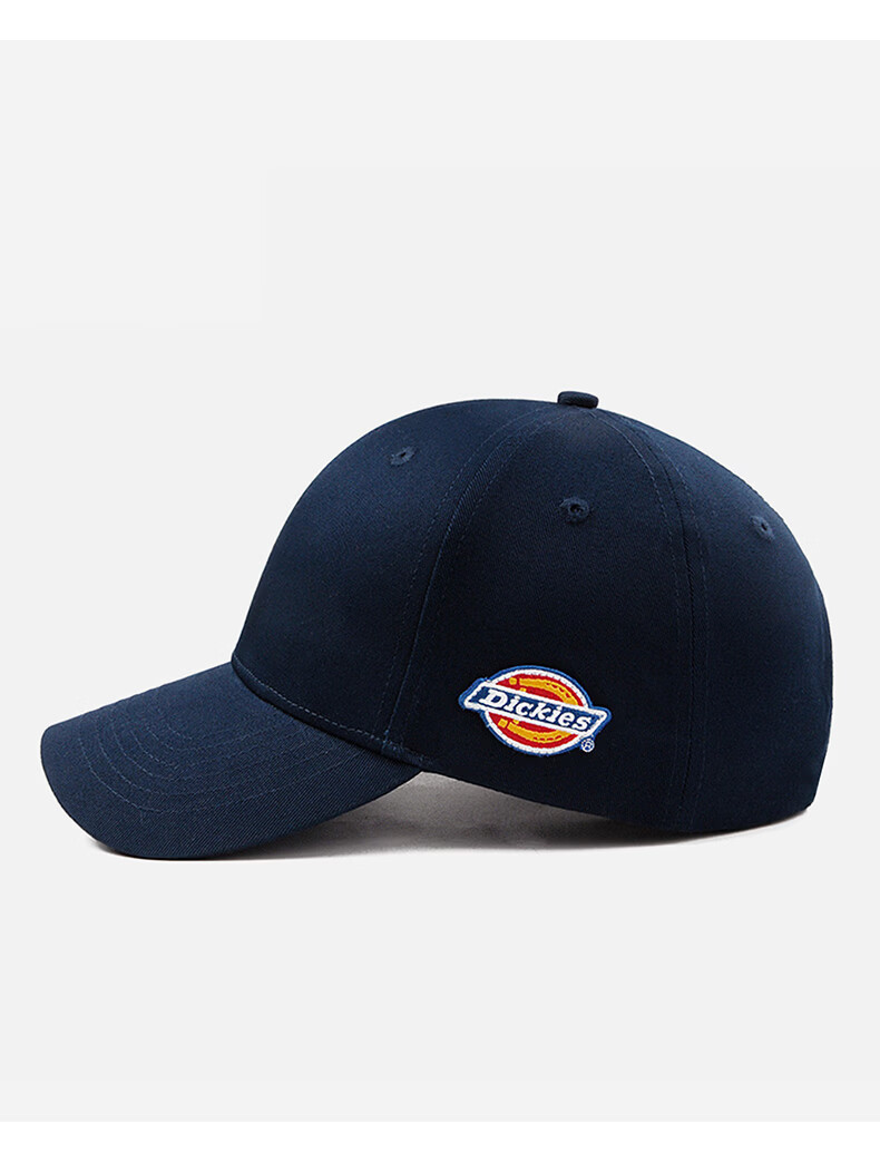 Dickies Hard Top Baseball Cap Men's Extra Large Deep Big Head Duckbill Hat Women's Embroidered Face Slimming Outdoor Hat Black 11