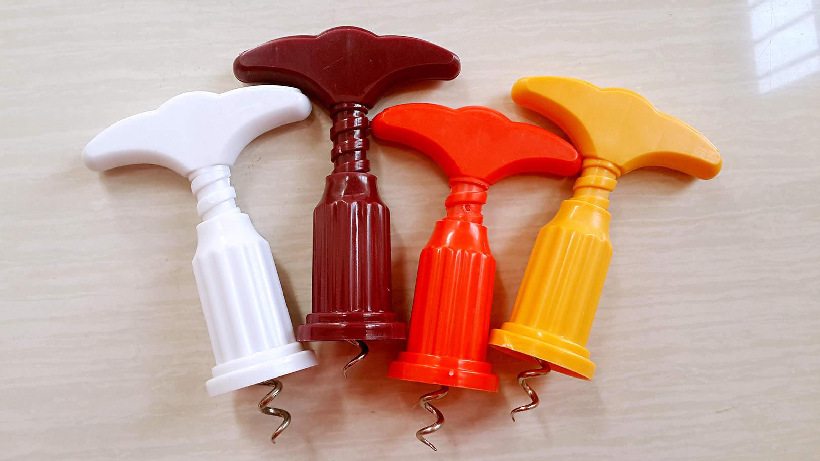 加大加厚红酒开瓶器 简易塑料开瓶器 红酒起子 开瓶器 红色100个