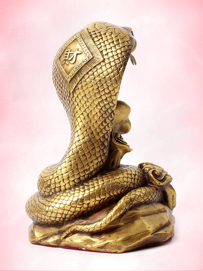 玄友 风水金蛇摆件十二生肖蛇装饰品铜蛇工艺品蛇形家居摆设 生肖蛇8
