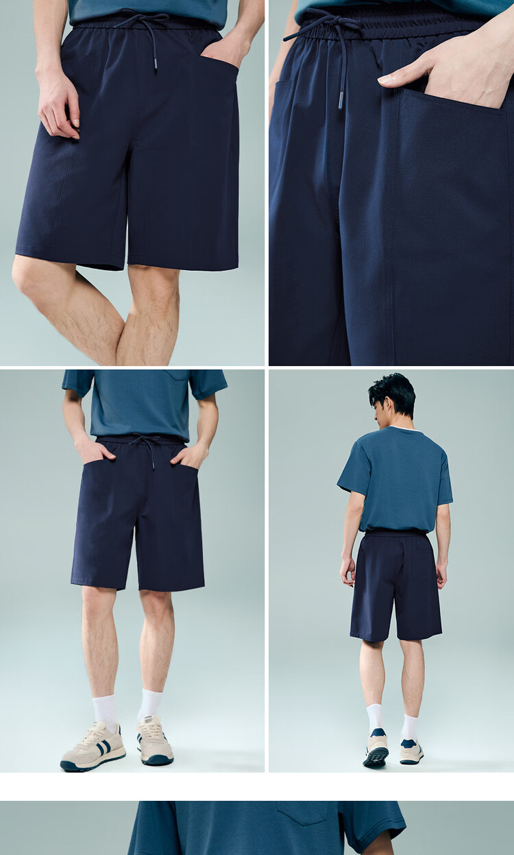 Giordano Men's 2026 Summer Black Technology Cooling Sun Protection Elastic Waist Sports Shorts 13106301 11