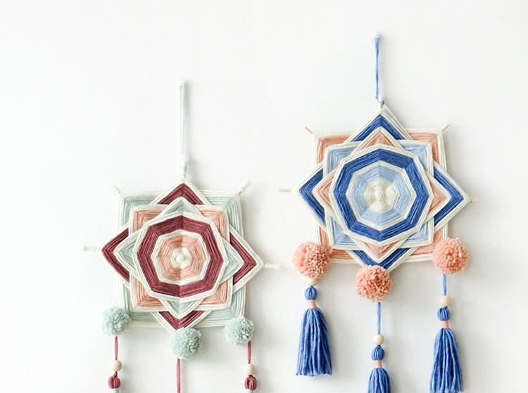 2022绕线曼达拉毛线编织制作设计diy材料包风墙壁挂饰绕线画 晴天曼达