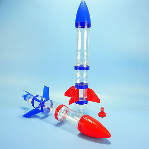 水火箭全套制作材料青少年益智科学竞赛水动力火箭头锥尾翼发射器白色