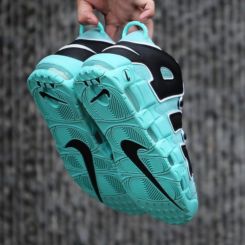 bebe8耐克nike air more uptempo 皮蓬大air丹宁牛仔休闲篮球鞋 纯白