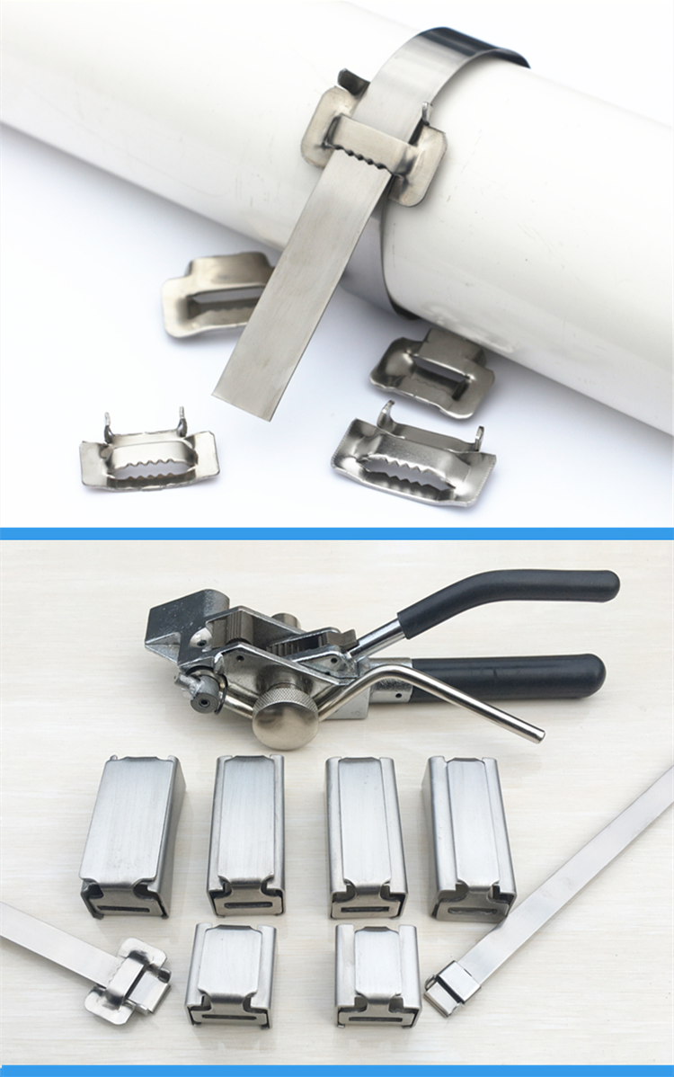 勤驰304不锈钢扎带扣牙扣l扣电线杆抱箍标志牌打包扣螺丝扣设备箱卡扣