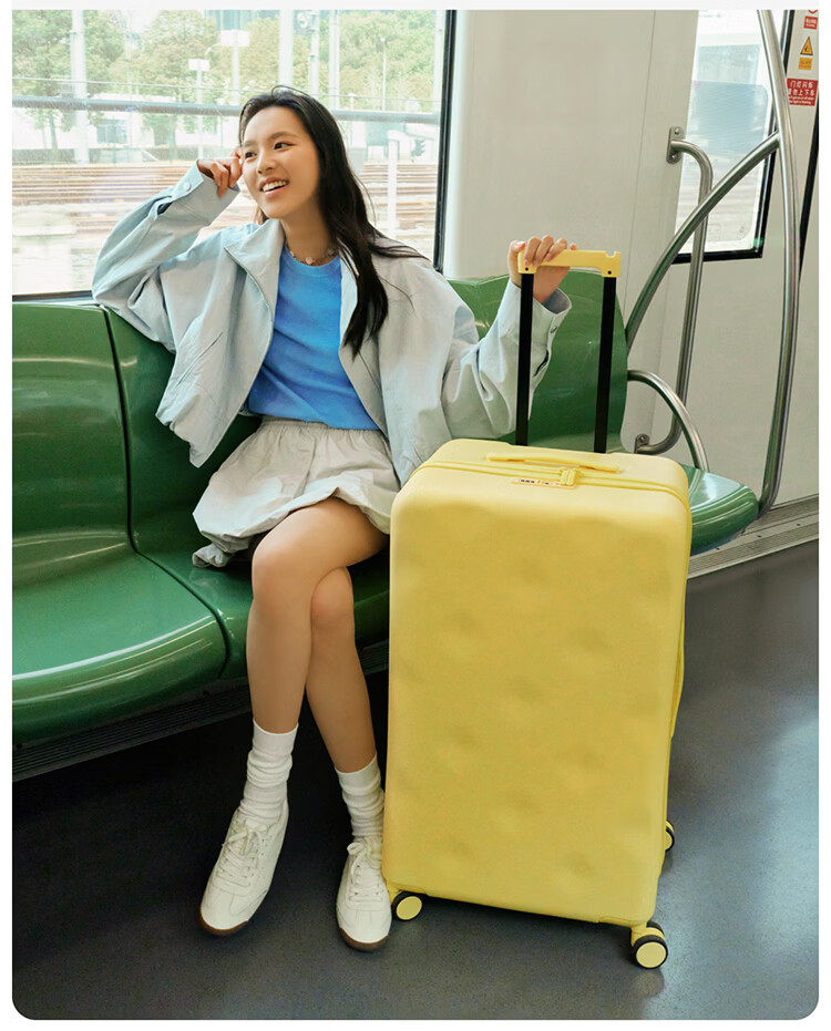 Bromen Bags Large Capacity Luggage Trolley Travel Suitcase Password Lock Business Student Checked Bag 20 Plus Blue 5