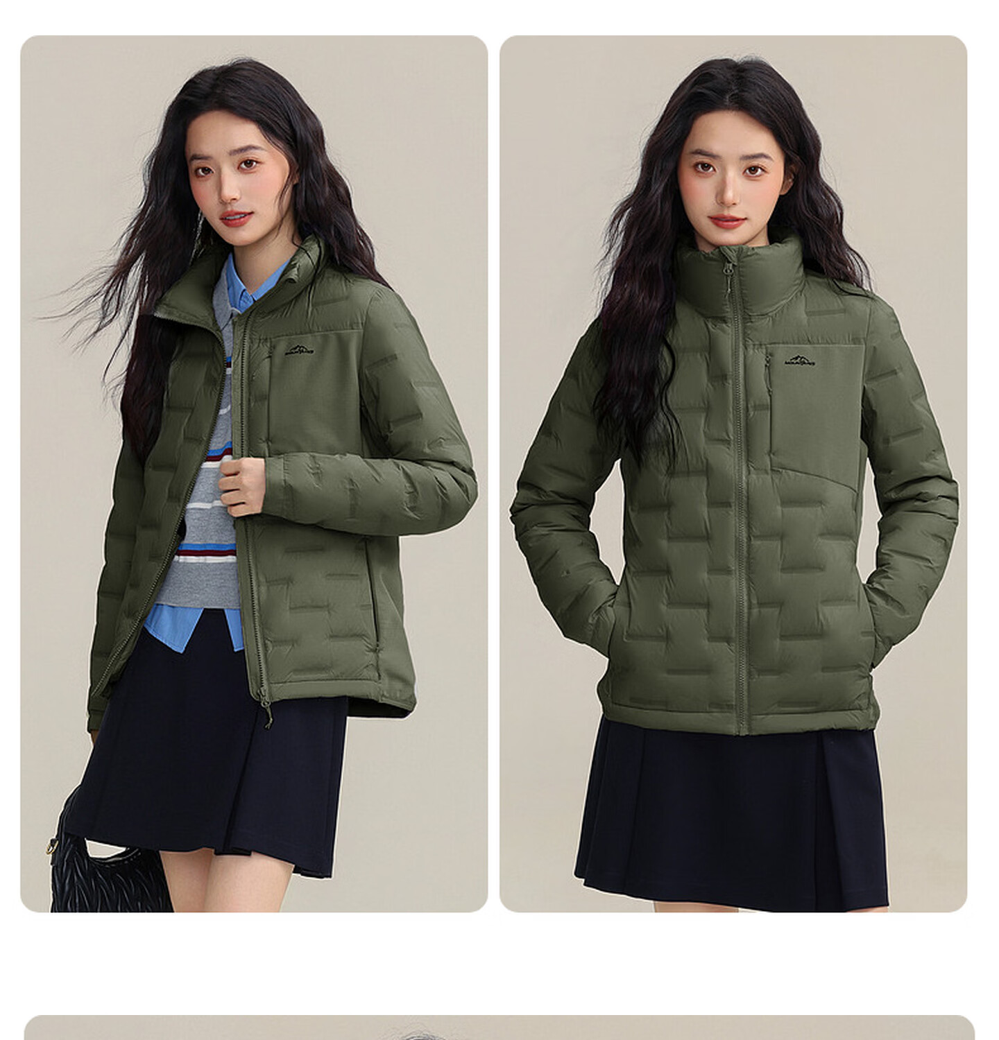 YAYA Lightweight Down Jacket Women Autumn Winter Thin Short Lightweight Warm Stand Collar Fashion Casual Coat 26