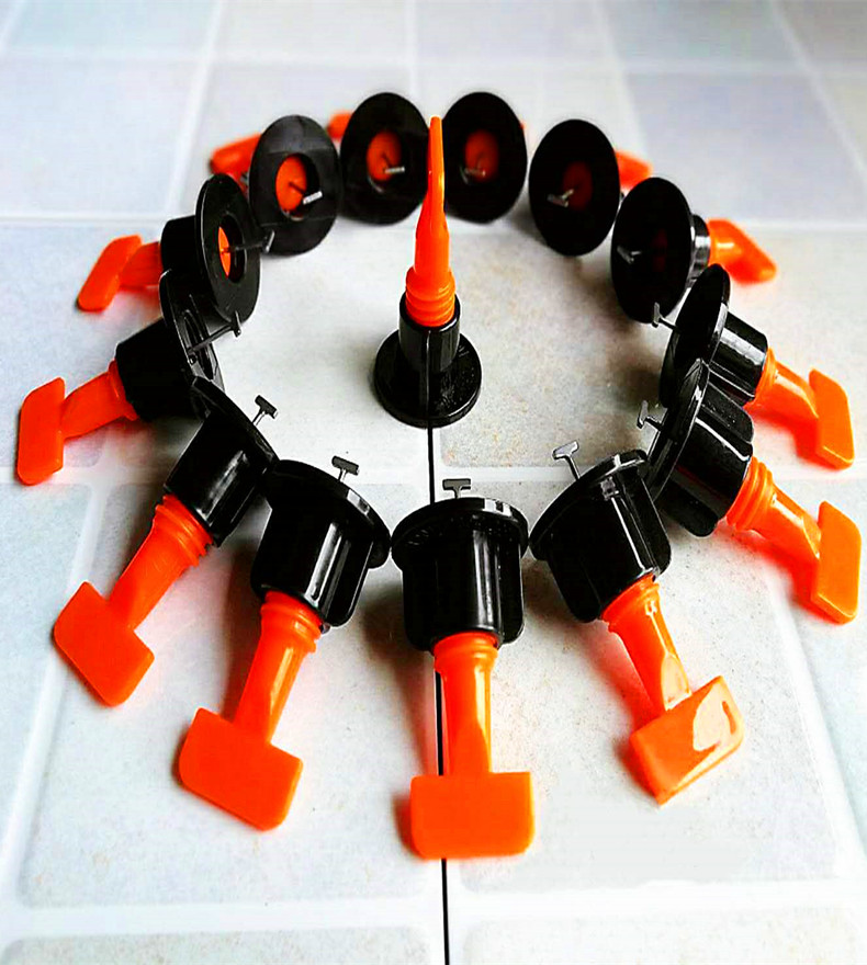 瓷砖找平器定位调平器墙地卡子 圆形钢针t型旋转循环可取可换钉子 4包