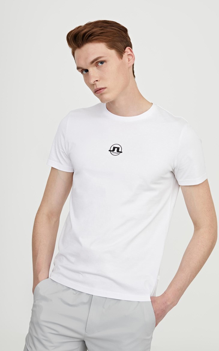 lindeberg金林德伯格男秋潮流时尚logo短袖圆领t恤 519101529 oy2幽