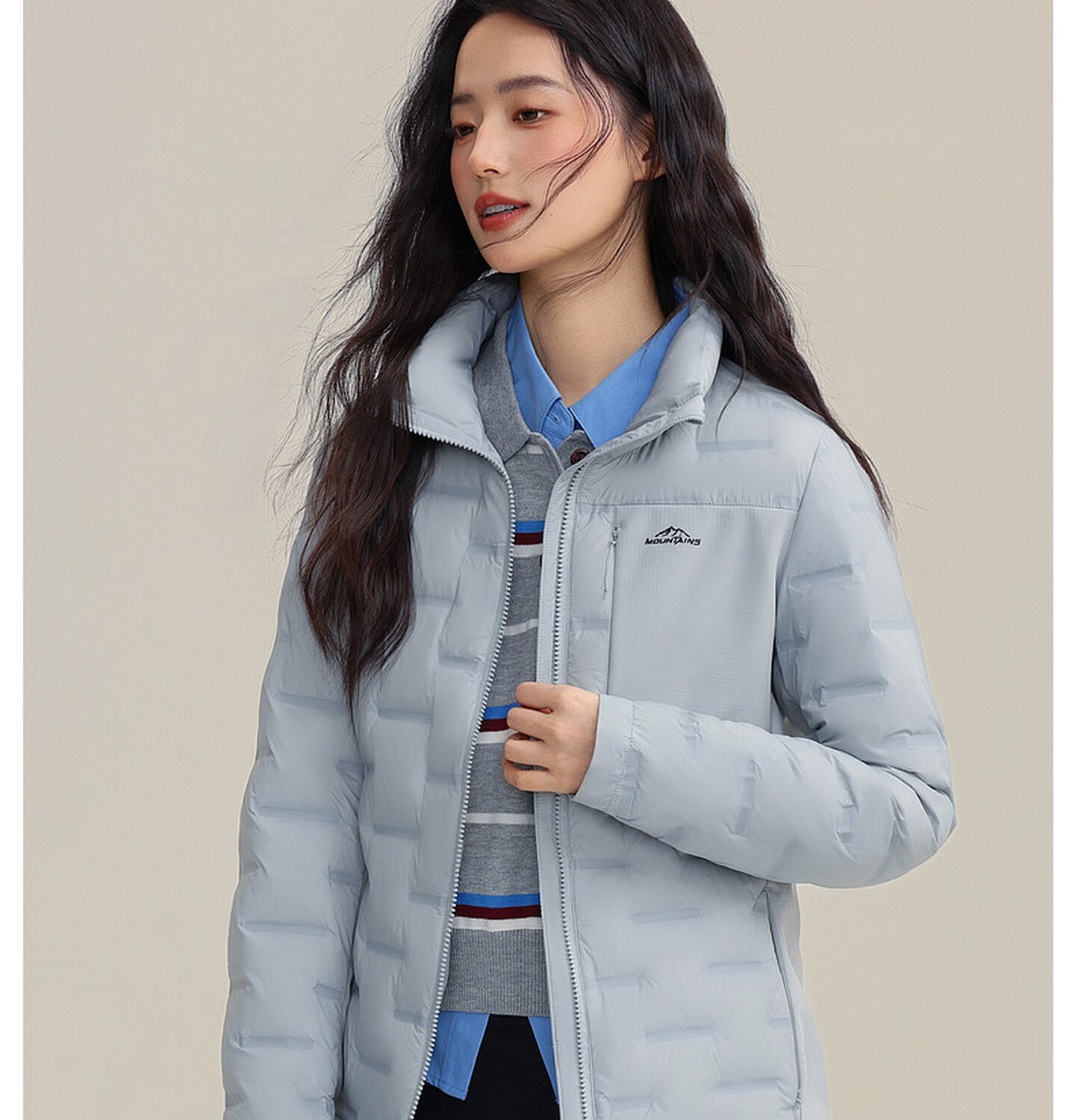YAYA Lightweight Down Jacket Women Autumn Winter Thin Short Lightweight Warm Stand Collar Fashion Casual Coat 35