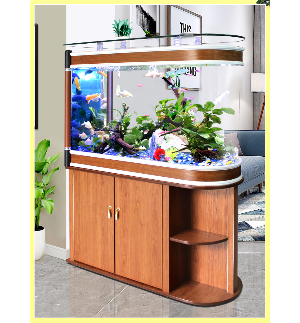 (免费包安装破损包赔)浚澜子弹头鱼缸水族箱中型客人家用大型免换水