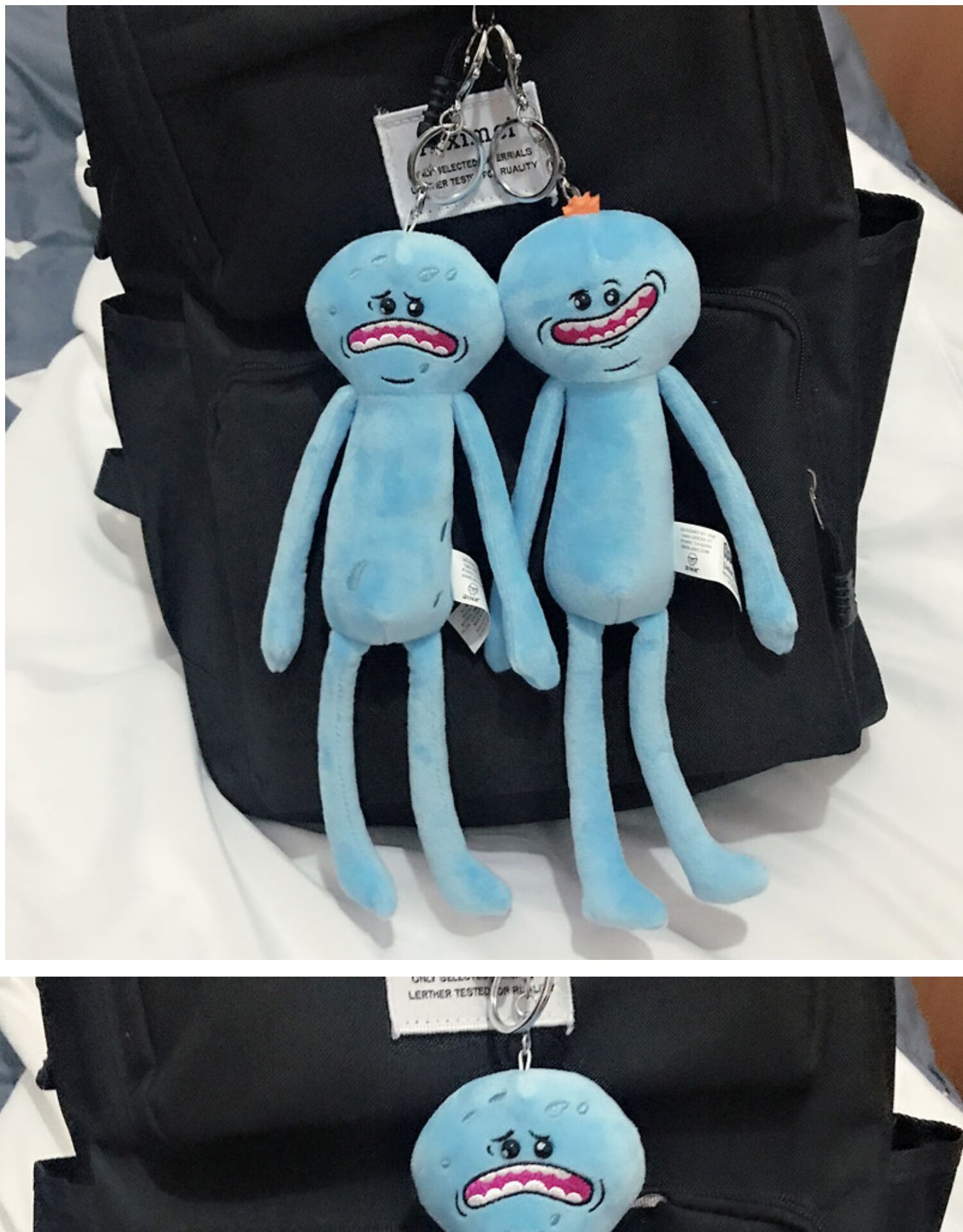 迪士尼disney沮丧小人瑞克使命必达先生毛绒公仔可爱书包挂件ins包包