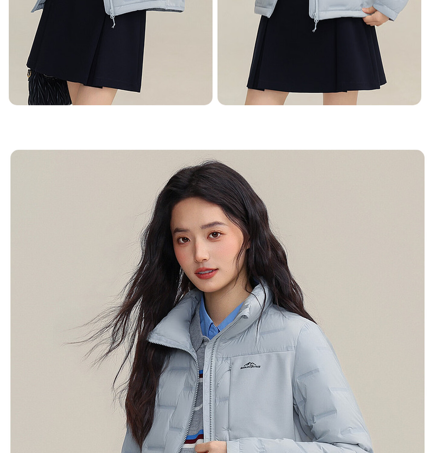 YAYA Lightweight Down Jacket Women Autumn Winter Thin Short Lightweight Warm Stand Collar Fashion Casual Coat 37