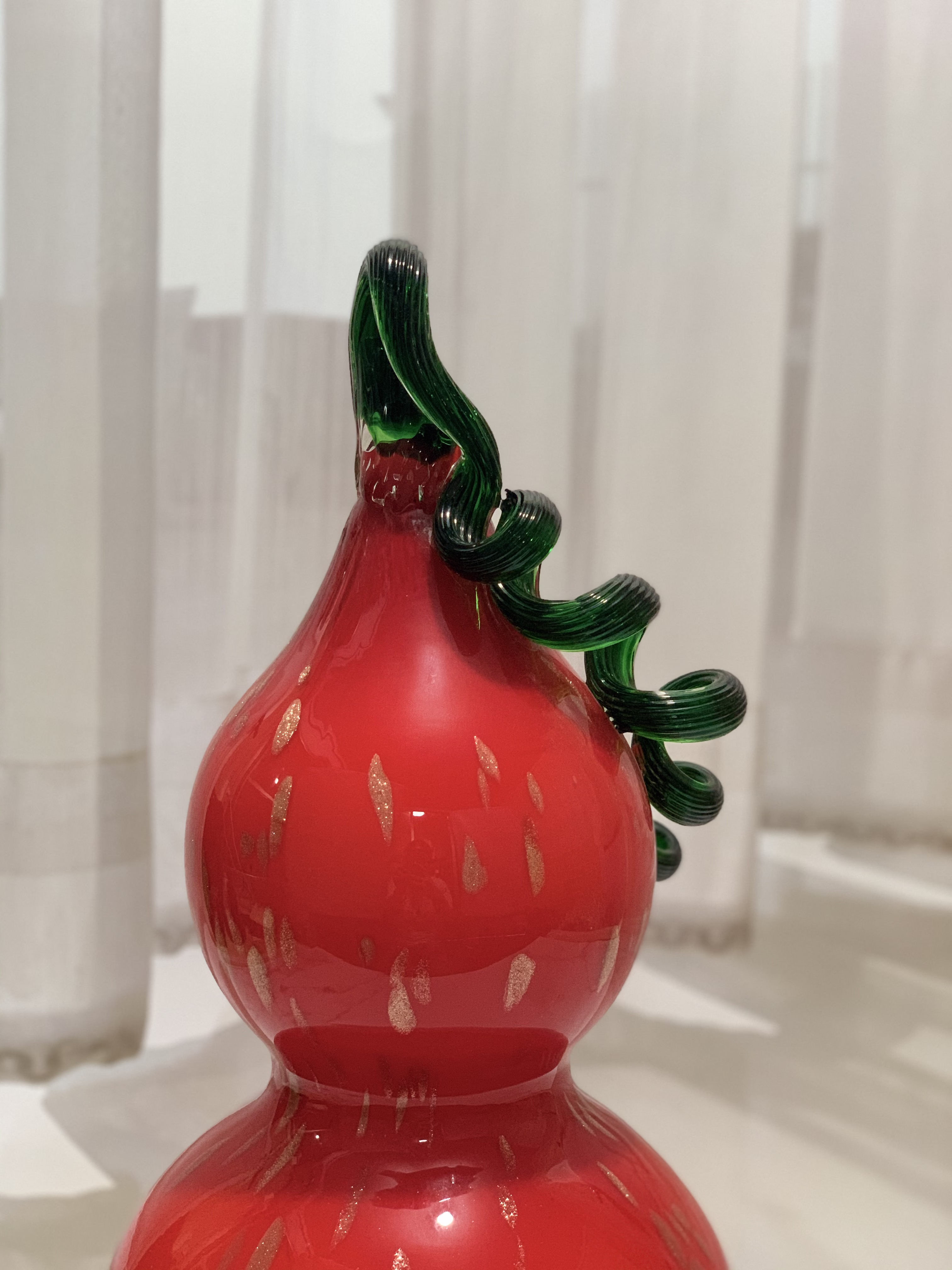 博山琉璃葫芦 博山琉璃葫芦摆件 鸡油黄葫芦 琉璃艺术摆件 琉璃鸡油黄