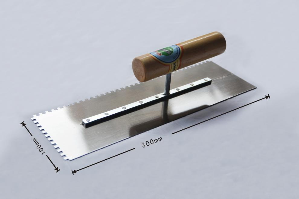 方齿抹泥刀/镘刀/瓷砖填缝剂美缝剂抹刀/填缝工具/水泥刮板刀 10*10带