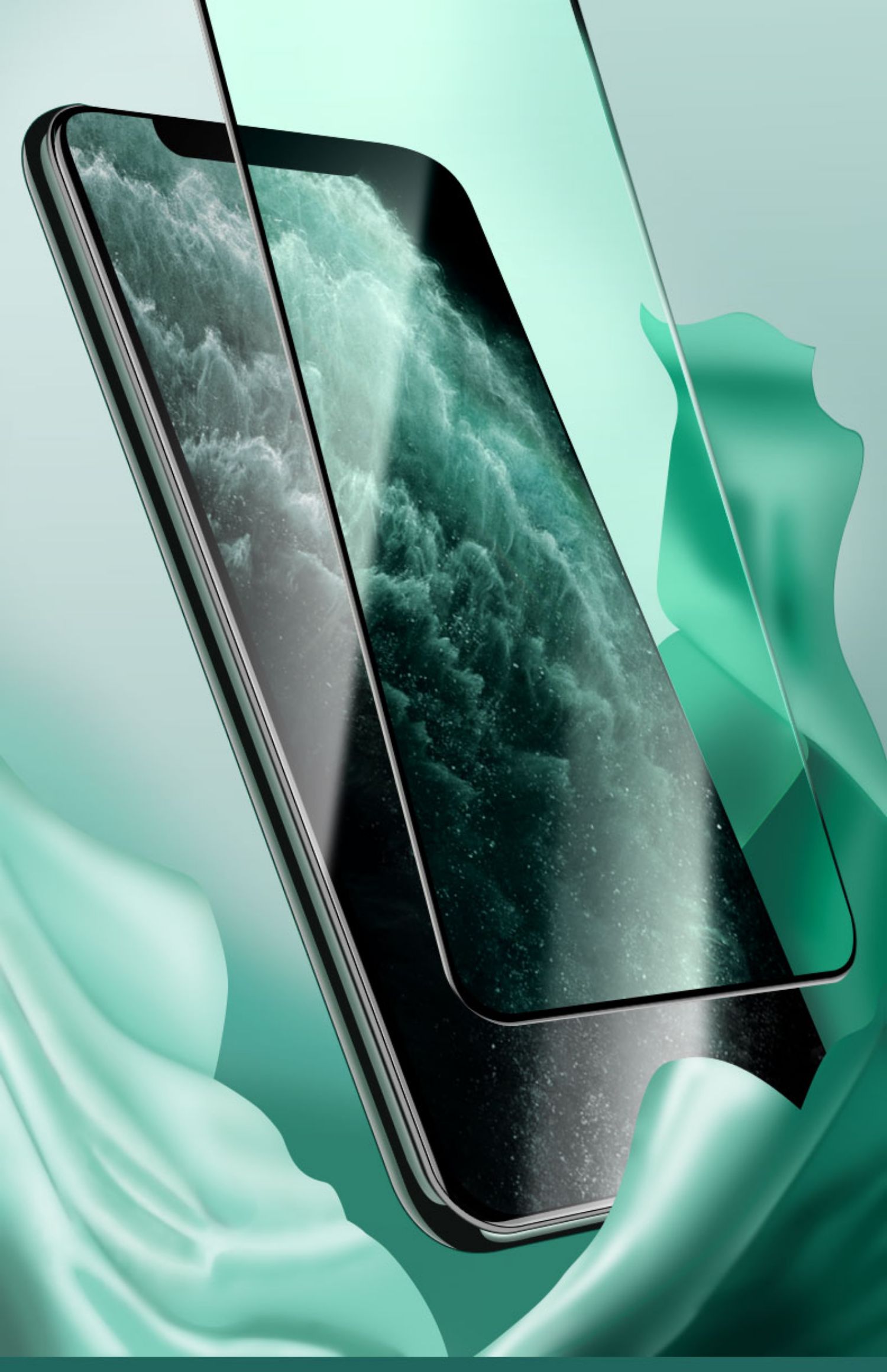 步恋bulian苹果iphonex钢化膜1211promax手机贴模678plus绿光i磨砂9d