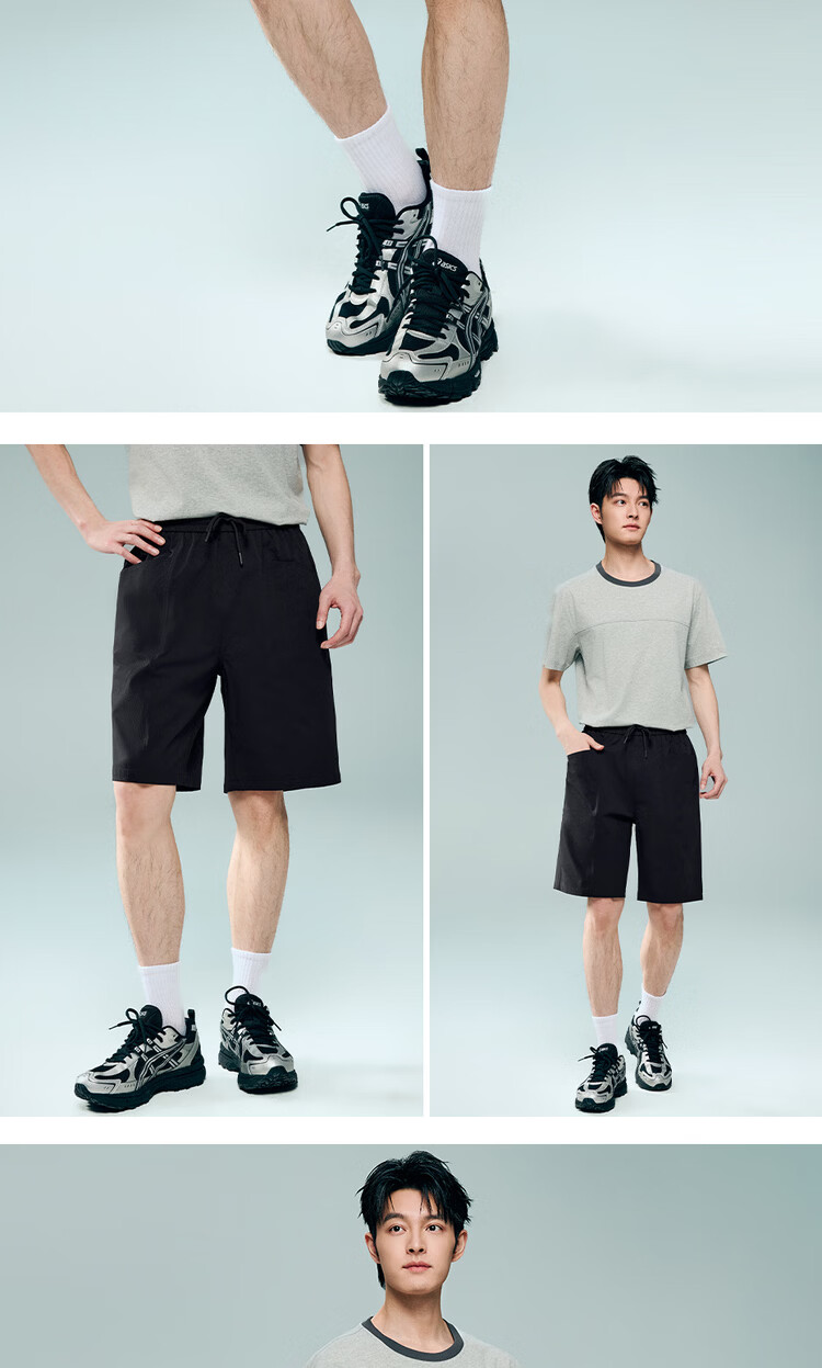 Giordano Men's 2026 Summer Black Technology Cooling Sun Protection Elastic Waist Sports Shorts 13106301 17