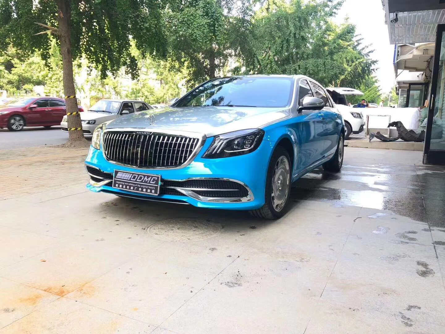 奔驰迈巴赫前中网原厂w222奔驰s改装迈巴赫中网包围套件e级前脸s350