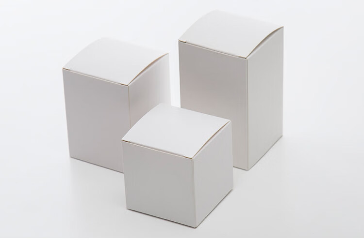 别颖白盒白色纸盒子正方形现货通用白卡纸盒长方形小包装定制彩盒定做