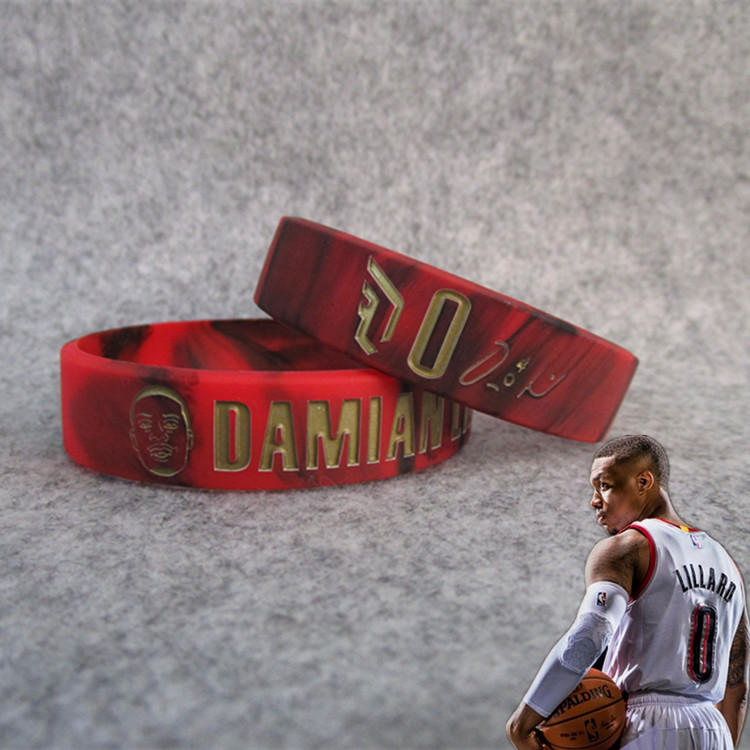 篮球球星利拉德签名运动手环夜光篮球硅胶运动腕带手镯手圈个性创意