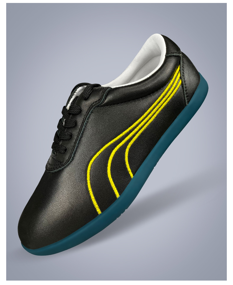 山人运动太极鞋男软牛皮牛筋底女春秋武术鞋练功鞋中老年太极拳鞋