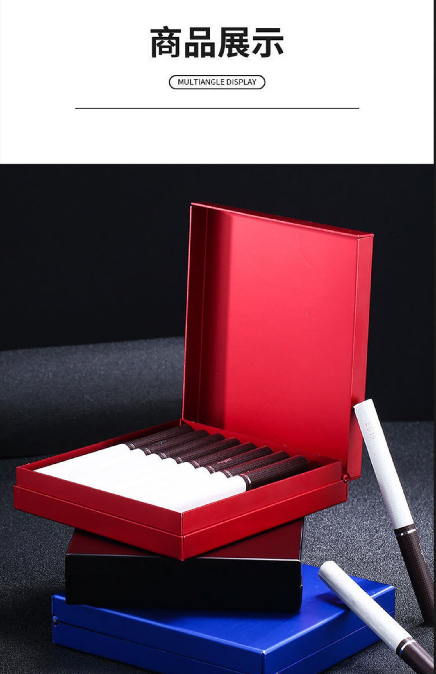 乐草【抖音同款】荷花烟礼盒荷花铝合金烟盒套20只粗支装个性便携防压