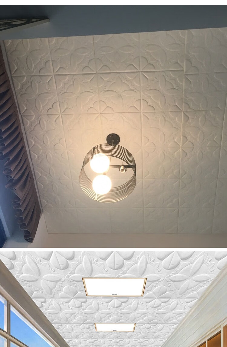 房顶装饰墙纸3d立体墙贴水天花板贴纸卧室吊顶自粘屋顶棚顶壁墙纸