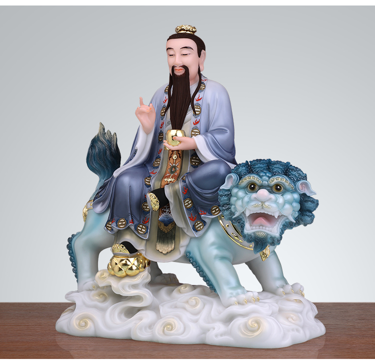 汉白玉太乙救苦天尊神像太乙真人带骑太乙天尊救苦天尊家用摆件 19