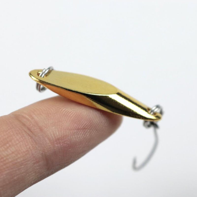 路亚饵斜切小亮片3克 单钩铁板亮片假鱼饵 马口白条餐条小翘嘴钓饵