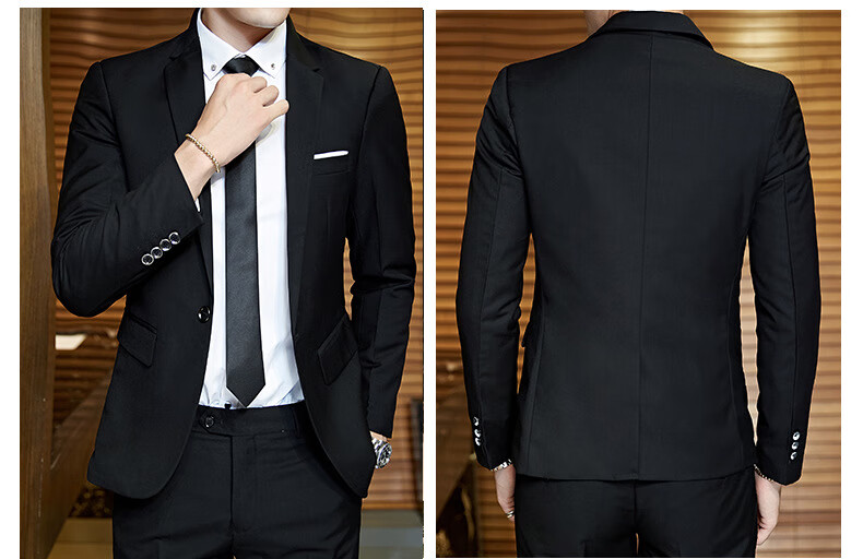 西服套装男士外套上衣韩版修身学生伴郎商务休闲职业正装小西装男