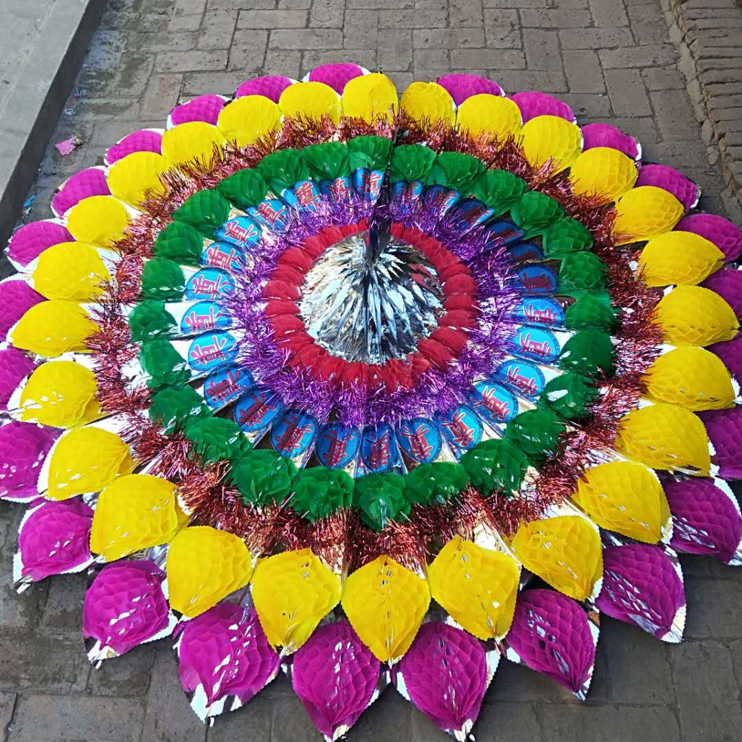 花圈殡葬大全 殡葬祭祀用品大全2米双层亮五彩球花圈 全球花圈面