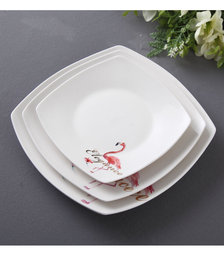 好看的盘子异形菜盘西餐盘早餐盘家用牛排盘网红创意碟子北欧个性 8英