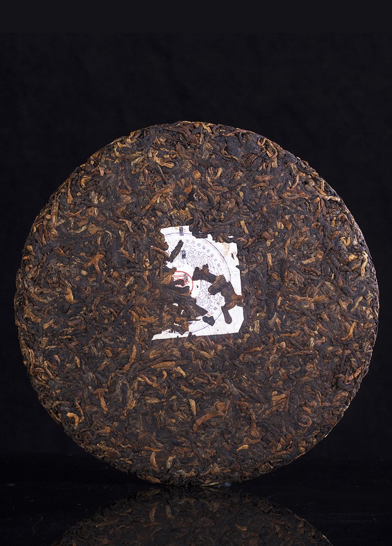 勐海八角亭2019年紫印古树圆茶357g饼普洱熟茶叶黎明茶厂