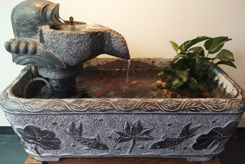 逸水缘 石槽鱼缸庭院养鱼室内石头水槽仿古石雕洗手盆老石槽青石石缸