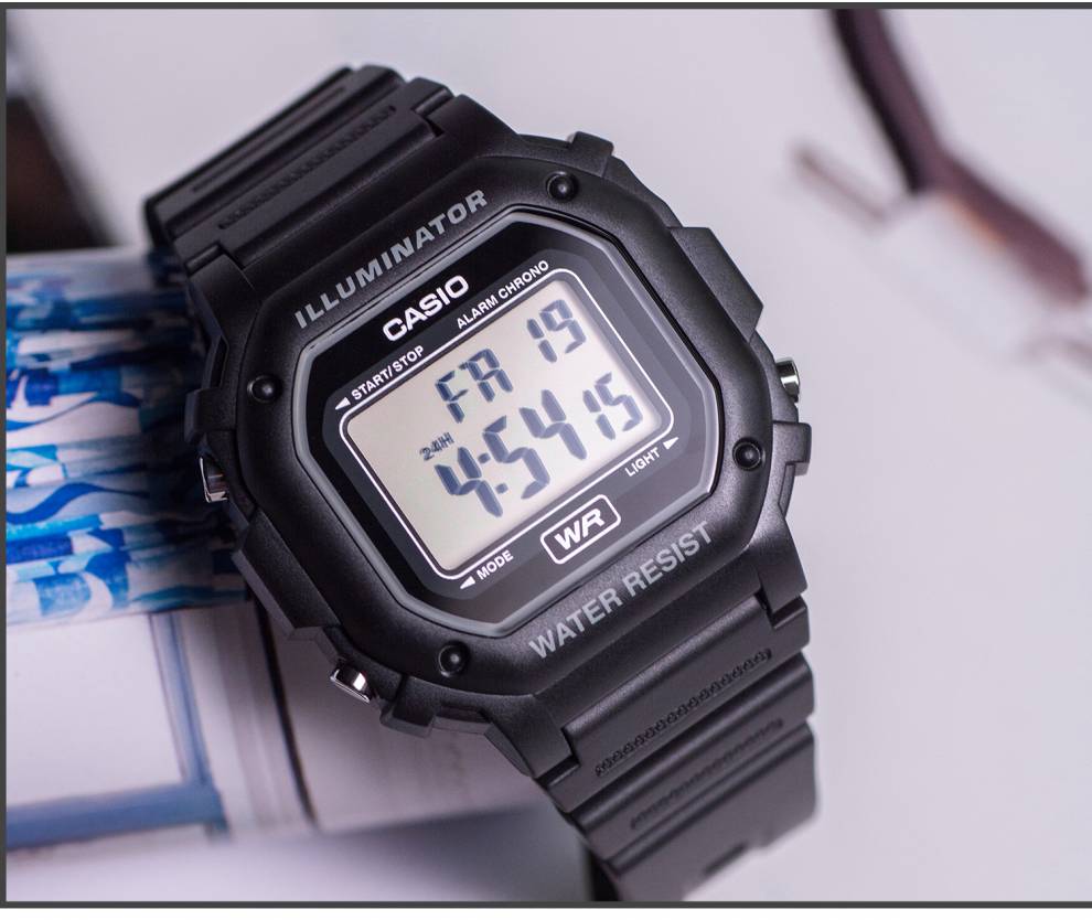 卡西欧(casio)手表男女f108whc-7a/7b/1a运动经典复古方块电子表 f