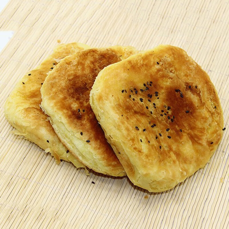 哈尔滨绥化东北老式烧饼 油盐饼糖豆沙发面烧饼传统手工制作软烧饼