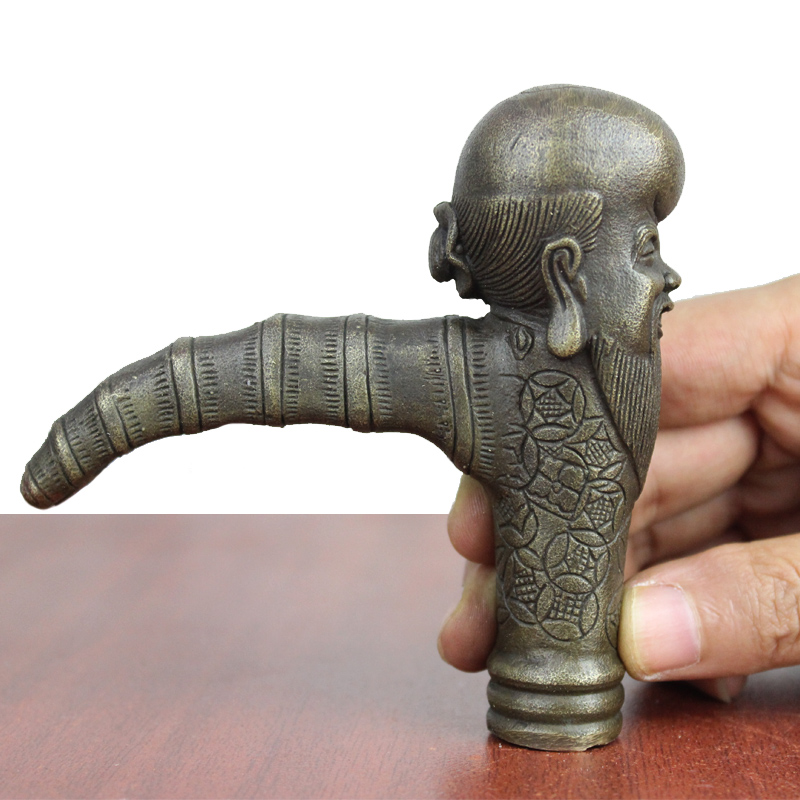嘉亿邦 宇卓铜器纯铜拐杖头黄铜拐杖头张口龙纹拐杖头铜拐杖头工艺品