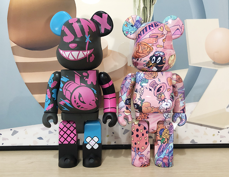 berbrick400%积木熊暴力熊摆件大潮流客厅桌面积木熊公仔玩偶 千秋