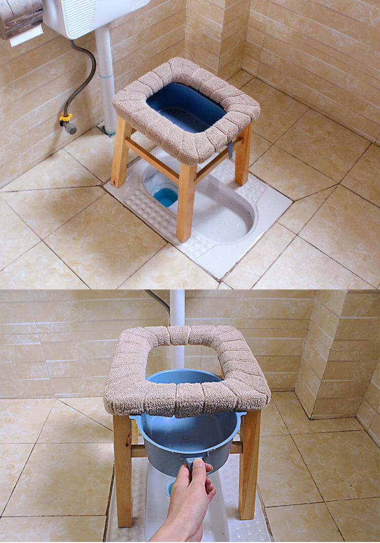 上厕所辅助凳 木质老年人蹲厕改坐厕家用蹲便器坐架孕妇蹲坑上厕所