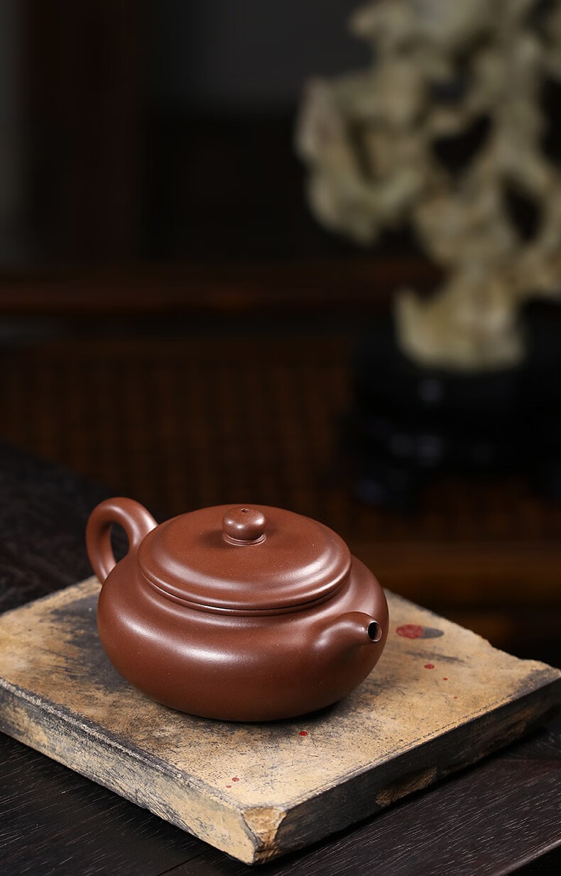 藏壶天下宜兴紫砂壶纯手工家用泡茶壶原矿老紫泥茶具大口扁腹仿古壶