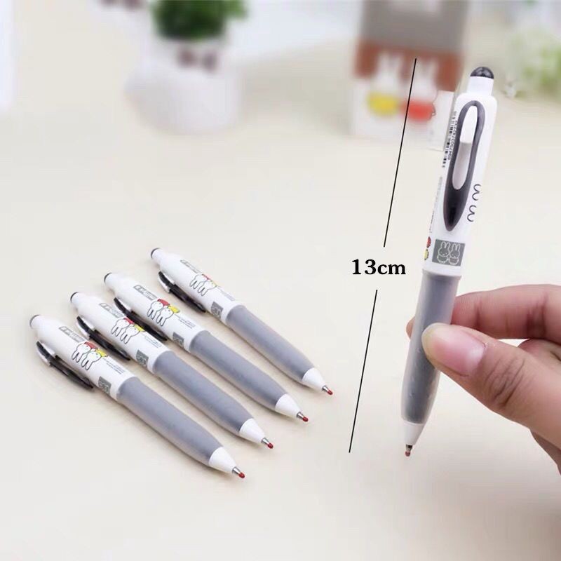 晨光 米菲按动中性笔学生学习黑笔红笔0.