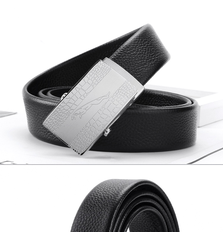 lourol不锈钢滚轴皮带男士无牙无孔腰带老式滚珠裤带 鳄鱼 3.
