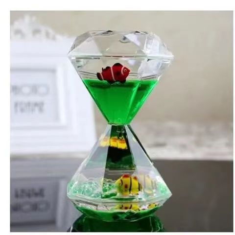 沙漏新款学习减压液体流沙钻石沙漏儿童房计时器毕业同学老师生日礼物