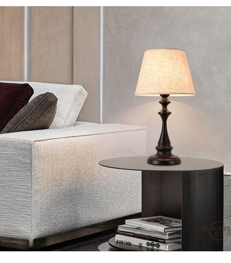 铂式语卧室床头台灯客厅轻奢家用触摸感应调光灯美式复古酒店客房装饰