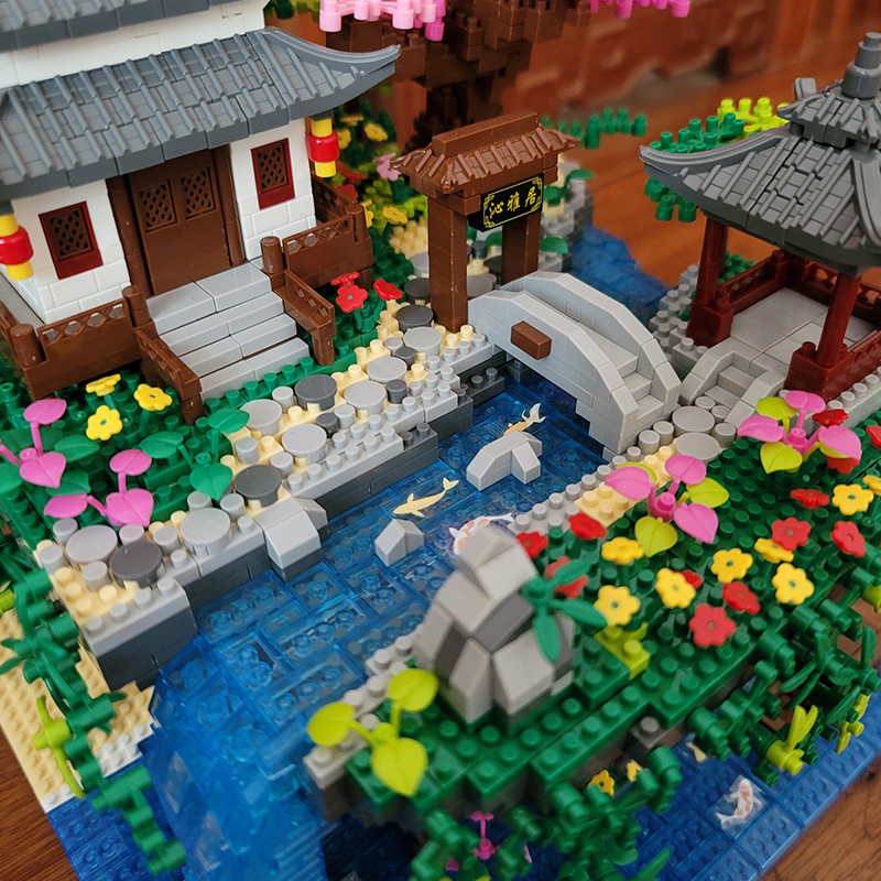 乐高(lego)乐高古风巨大型建筑桃花潭拼装玩具男孩子成人女高难度微