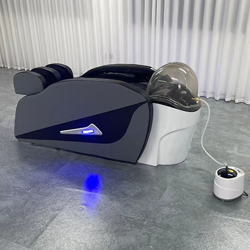 全自动智能蓝牙电动按摩洗头床理发店发廊专用美发全躺泰式冲水床 浅