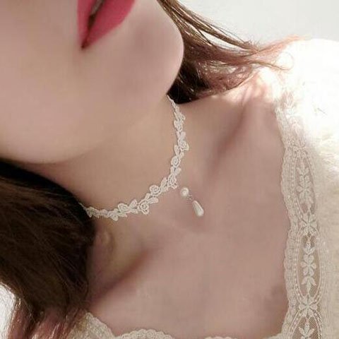 迪蒽choker项链女锁骨链白色简约百搭短款颈链脖链项圈女脖子饰品