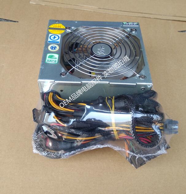 航嘉 多核wd500 600瓦台式机电脑电源额定500w 带6p 8p大风扇 巧克力