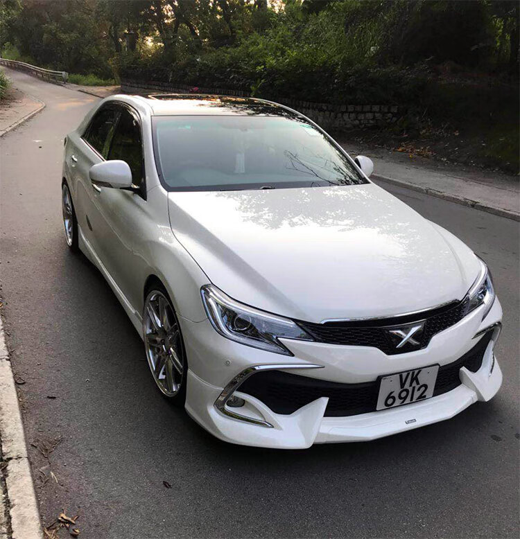 适用于13-17款丰田锐志中网改装前杠包围大包围中网前脸改装配件 18前